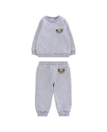 Baby Unisex Grey Teddy-Logo Tracksuit
