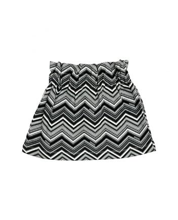 Girls Black Zigzag-Print Skirt