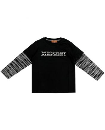 Unisex Black Logo-Embroidered Cotton T-Shirt