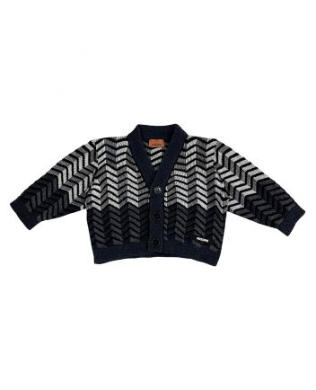 Baby Girls Black Zigzag-Print Sweater