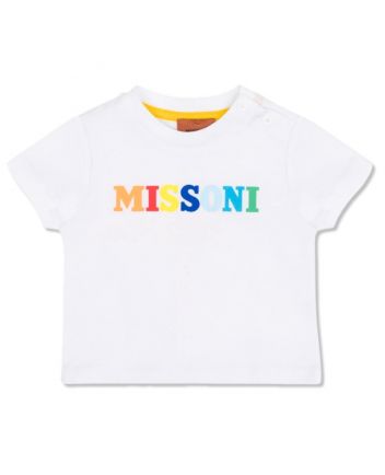 Baby Unisex White Logo-Print T-Shirt