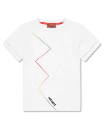 Girls White Logo-Print Cotton T-Shirt