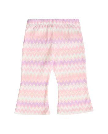 Baby Girls Pink Zig-Zag Print Leggings