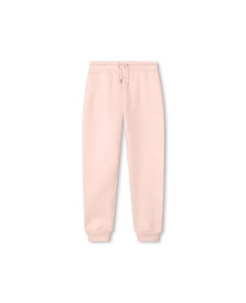 Girls Pink Drawstring-Waist Track Pants