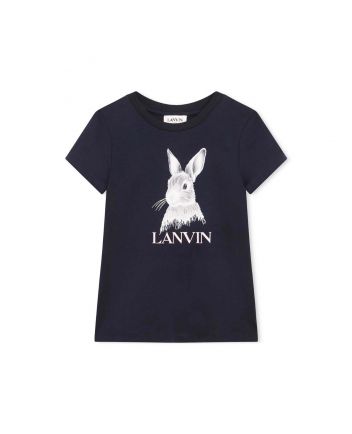 Girls Navy Blue Bunny T-Shirt