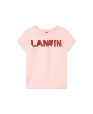 Girls Pink Logo-Print T-Shirt
