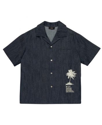 Boys Denim Blue Cotton Shirt