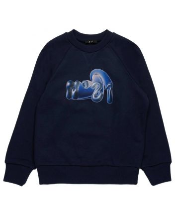Boys Blue Logo-Print Hoodie