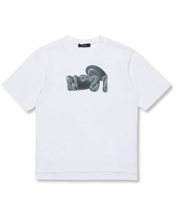 Unisex White Logo-Print T-Shirt