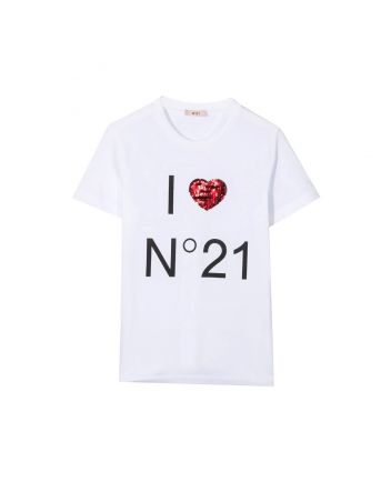 Logo Print T-shirt With Sequin Embellishment