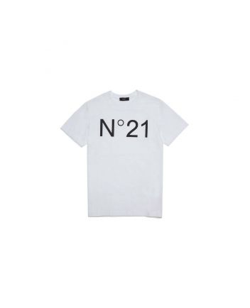 White Jersey T-Shirt With Logo