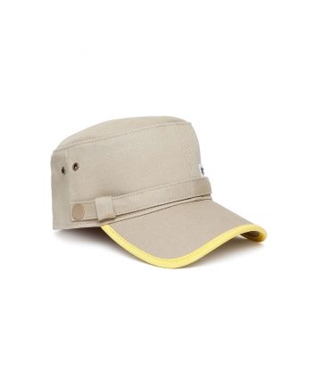 Beige N21 Cap With Yellow Trim