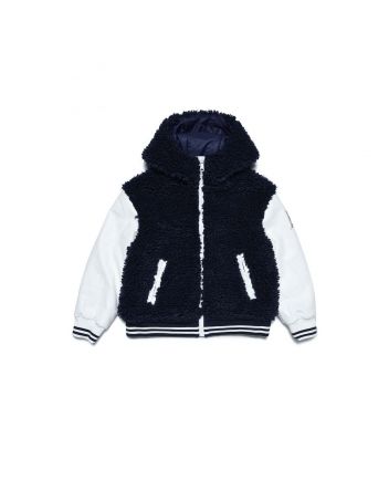 Teddy Navy Blue Bomber Jacket
