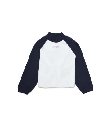 N21 Logo Embroidered Raglan Sweatshirt
