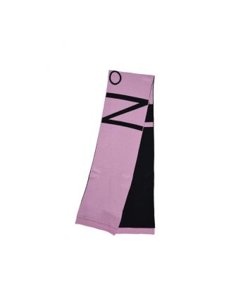 Pink Wool Blend Scarf With Logo