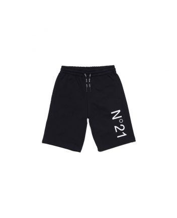 Black Fleece Shorts With Logo