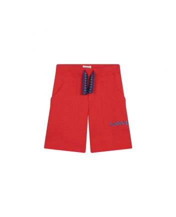 Boys Red Cotton Shorts