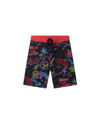 Boys Black Cotton Shorts