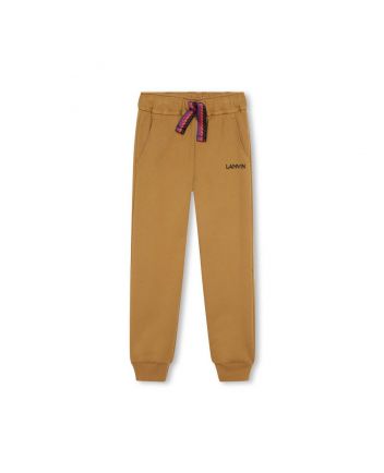 Boys Brown Cotton Jogger