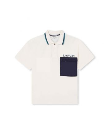Boys Ivory Cotton Polo T-shirt