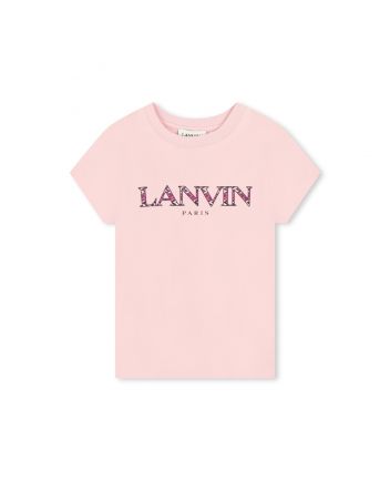 Girls Pink Logo-Print Cotton T-Shirt