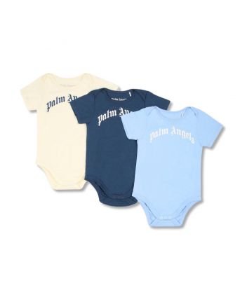 Baby Boys Curved-Logo Bodysuit (Set Of 3)