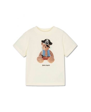Boys Ivory Cotton Pirate Bear T-Shirt