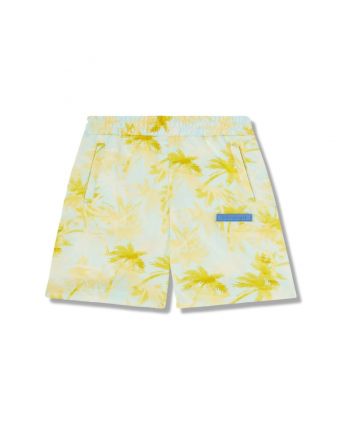 Boys Yellow Palm Tree-Print Shorts