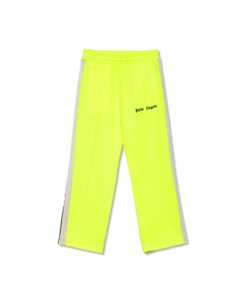 Boys Fluorescent Green Cotton Track Pant