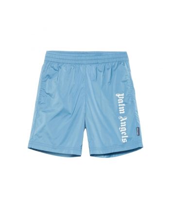 Boys Blue Logo-Print Swim Shorts