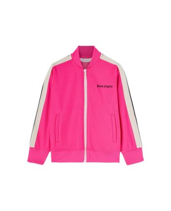 Girls Pink Logo-Print Zip-Up Sweatshirt