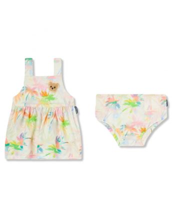 Baby Girls Multi-Color Printed Dress Set