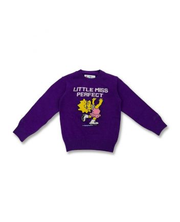 Girls Purple Lisa Perfect Print Sweater