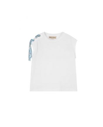 Girls White Organic Cotton T-Shirt