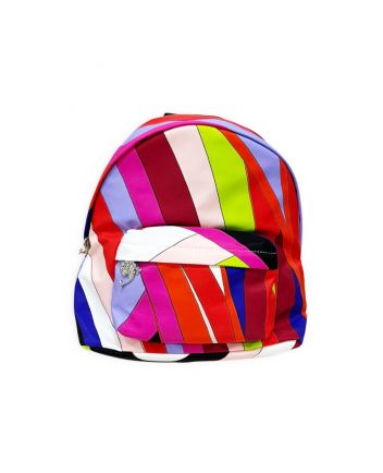 Girls Pink Multicolour Iride Backpack (31cm)