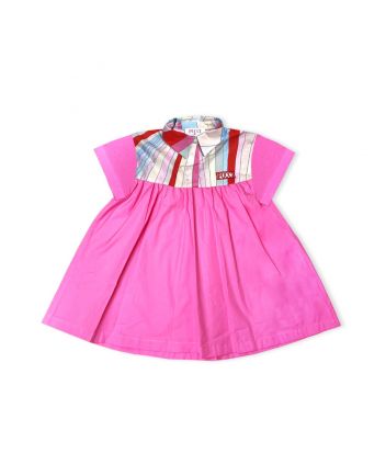 Girls Pink Cotton Iride Dress
