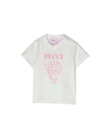 Girls White Logo-Print T-Shirt