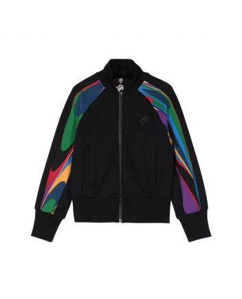 Unisex Black Zip-Up Sweatshirt