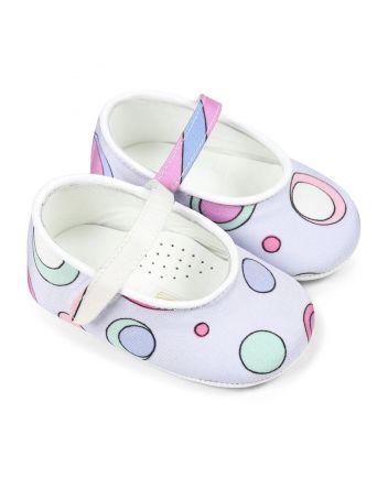 Baby Girls Pink Printed Ballet Flats