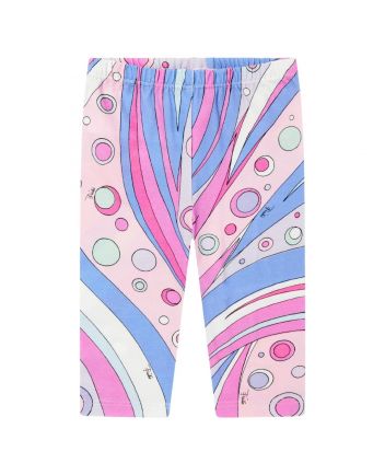 Baby Girls Pink Fontane-Print Leggings