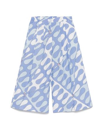 Girls Blue Leocorno-Print Trouser