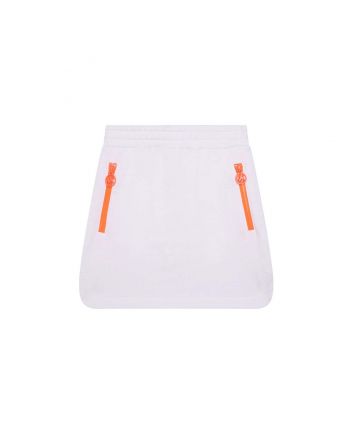 Girls White Logo Skirt
