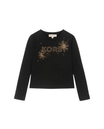 Girls Black Organic Cotton T-Shirt