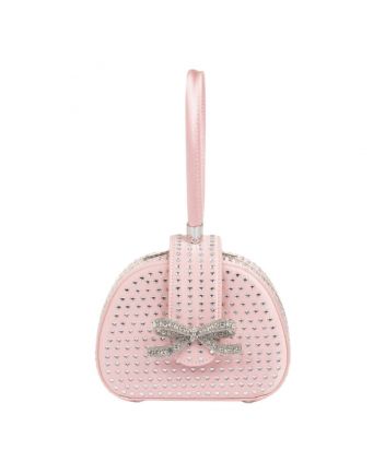 Girls Pink Heart Rhinestone Bag (14cm)