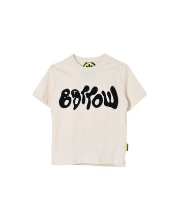 Unisex Cream Logo-Print T-Shirt