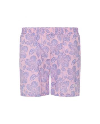 Girls Pink Hawaiian Floral-Print Shorts