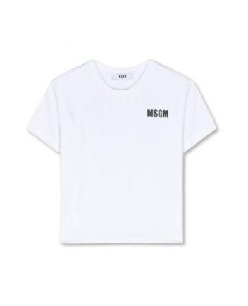 Unisex White Logo-Print Cotton T-shirt