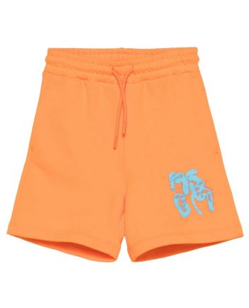 Boys Orange Logo-print shorts