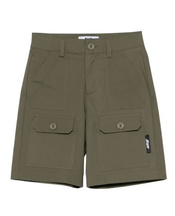 Boys Olive Green Pockets Short