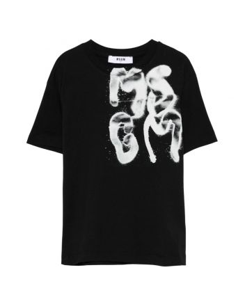 Boys Black Logo-Print T-shirt